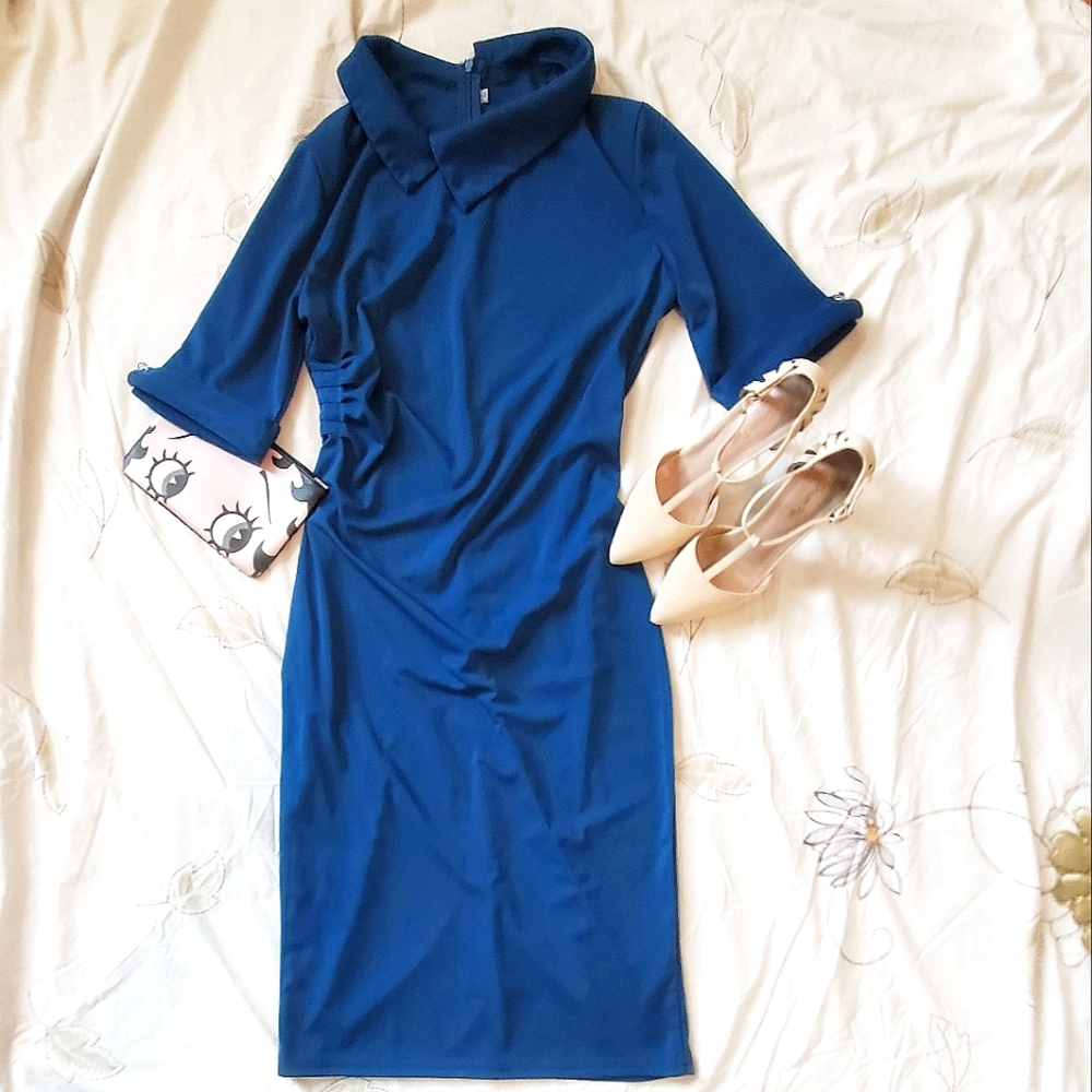 Vintage turquoise wiggle dress